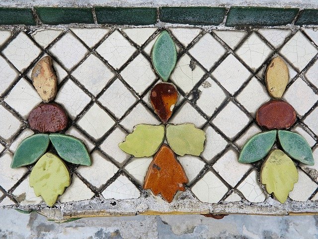 mosaic on pot